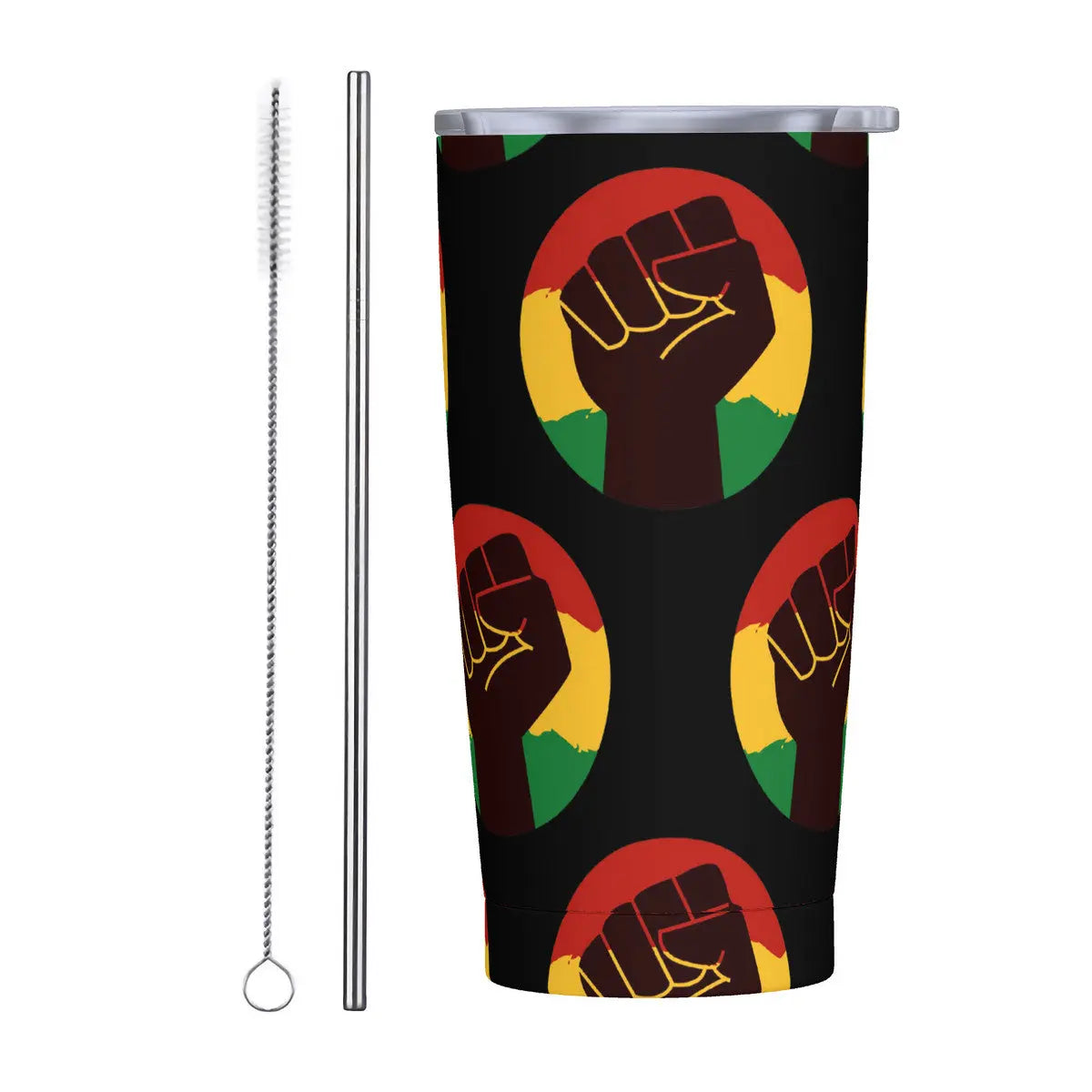 Pride Fist Stainless Cup Straw Lid Cup