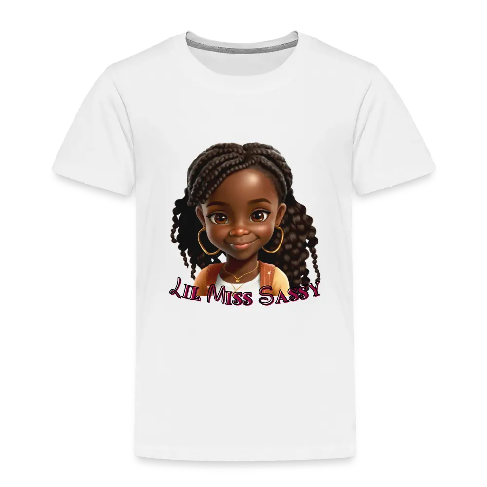 Little Miss Sassy Tee - white