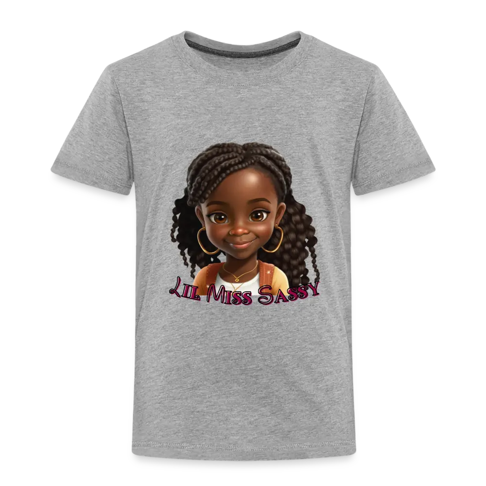 Little Miss Sassy Tee - heather gray