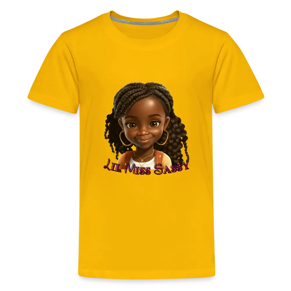 Little Miss Sassy Tee - sun yellow