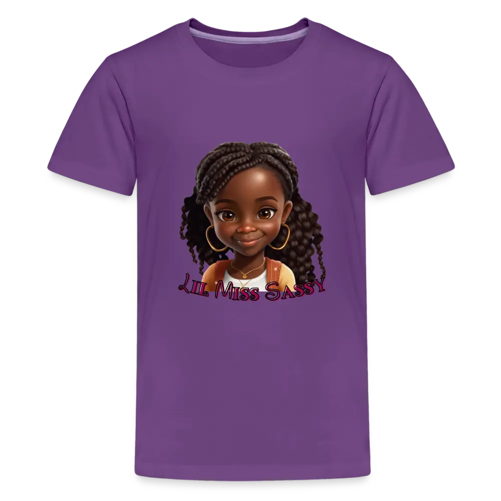 Little Miss Sassy Tee - purple