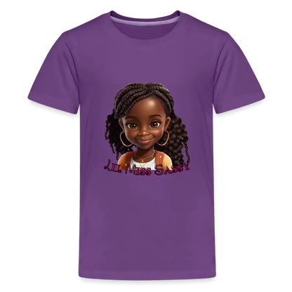 Little Miss Sassy Tee - purple