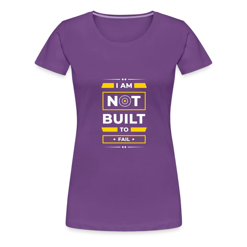 Ladies Not Built To Fail Tee - purple