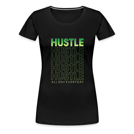 Ladies Hustle All Day Tee - black