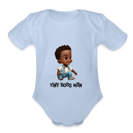 Tiny Boss Man Onesie - sky