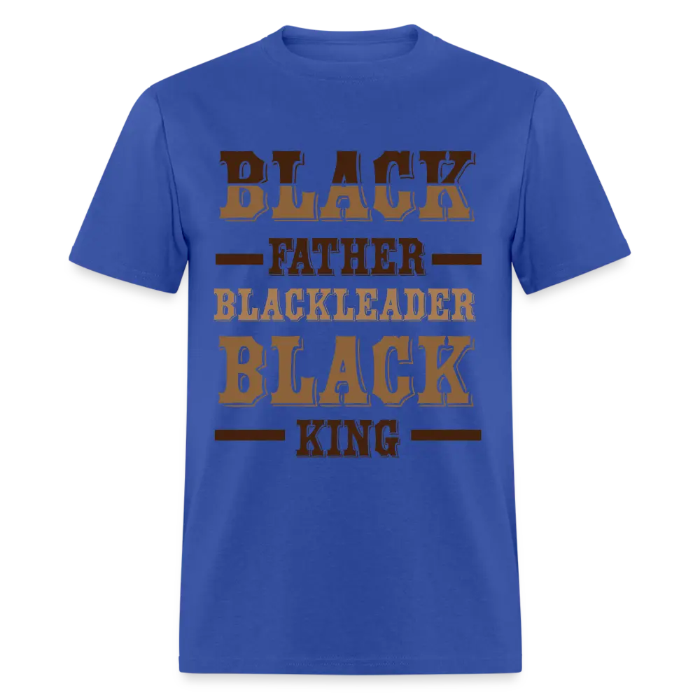 Black Father, Leader & King - royal blue