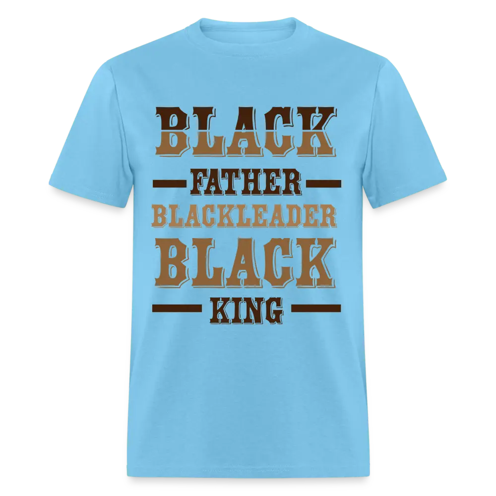 Black Father, Leader & King - aquatic blue