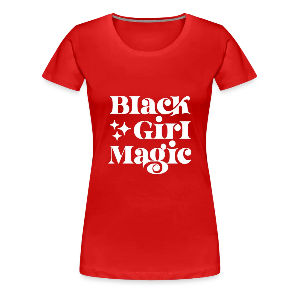 Black Girl Magic Tee - red