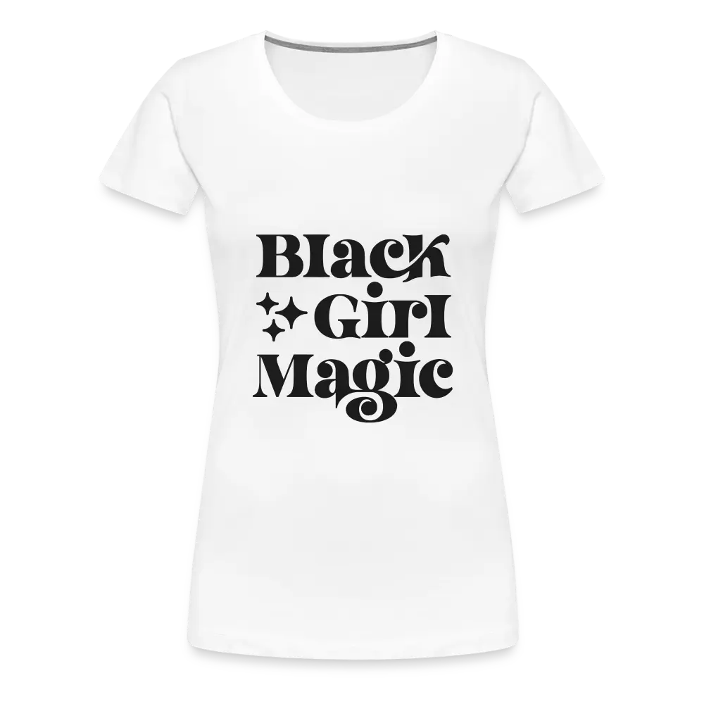 Black Girl Magic Tee - white