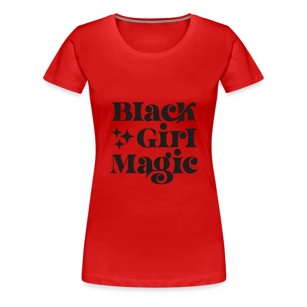 Black Girl Magic Tee - red