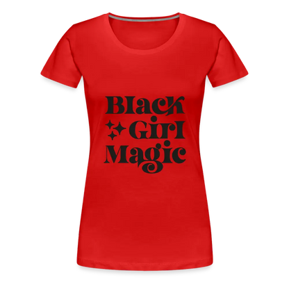 Black Girl Magic Tee - red