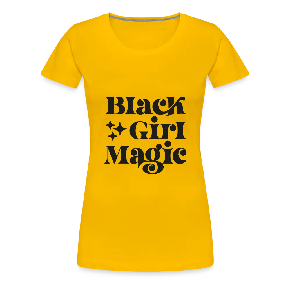 Black Girl Magic Tee - sun yellow