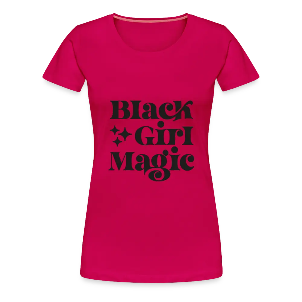 Black Girl Magic Tee - dark pink