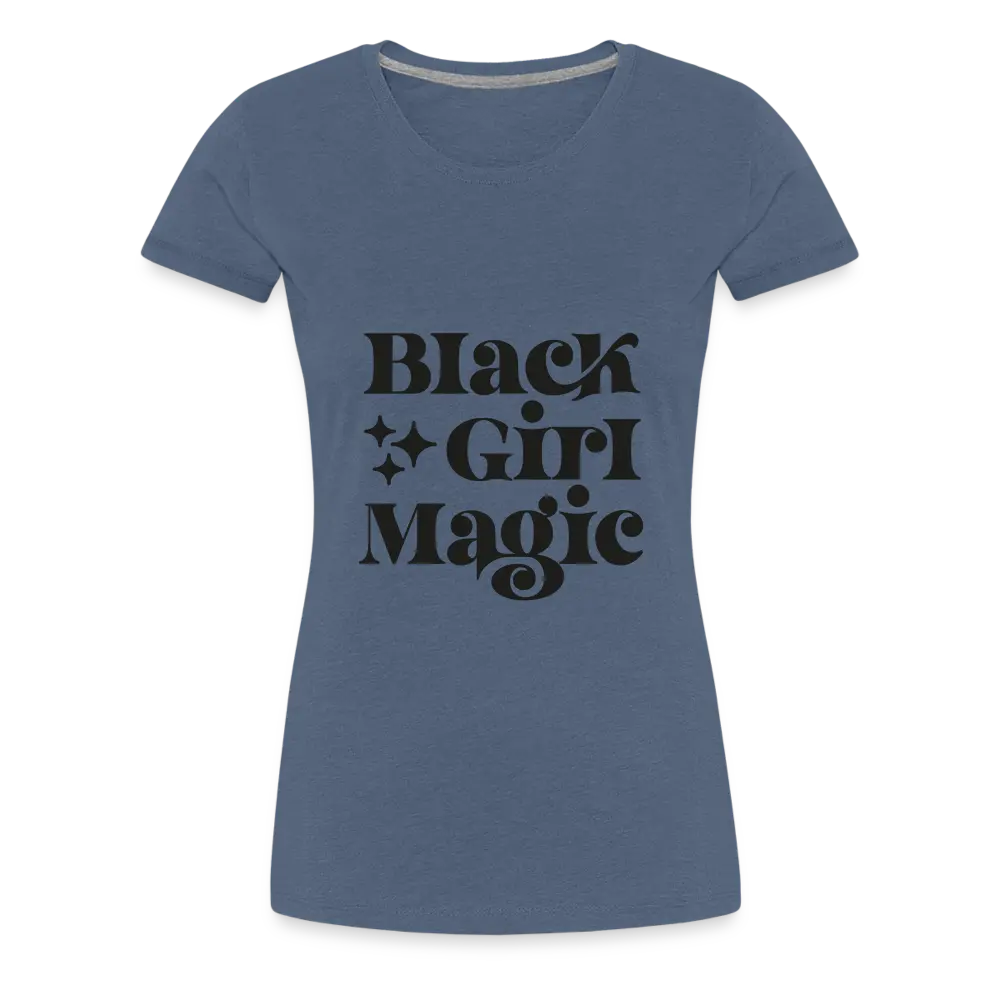 Black Girl Magic Tee - heather blue