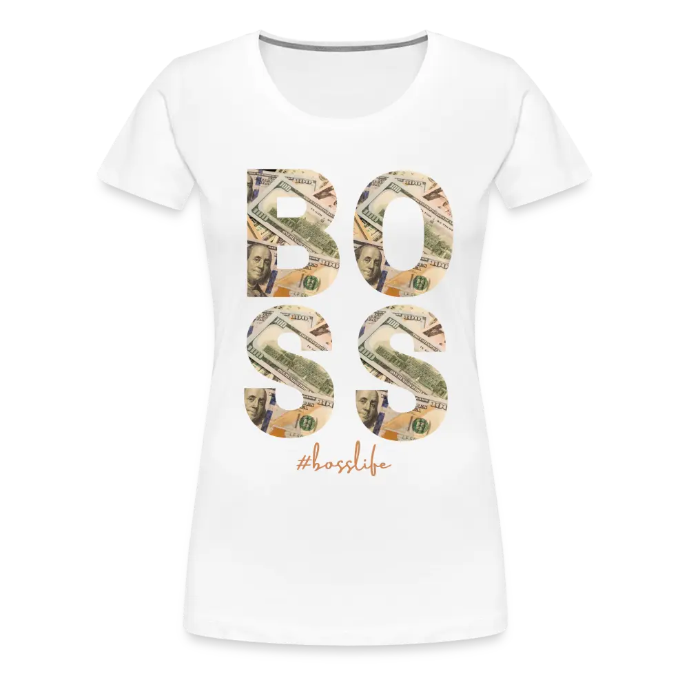 Boss Life T Shirt (Queens) - white