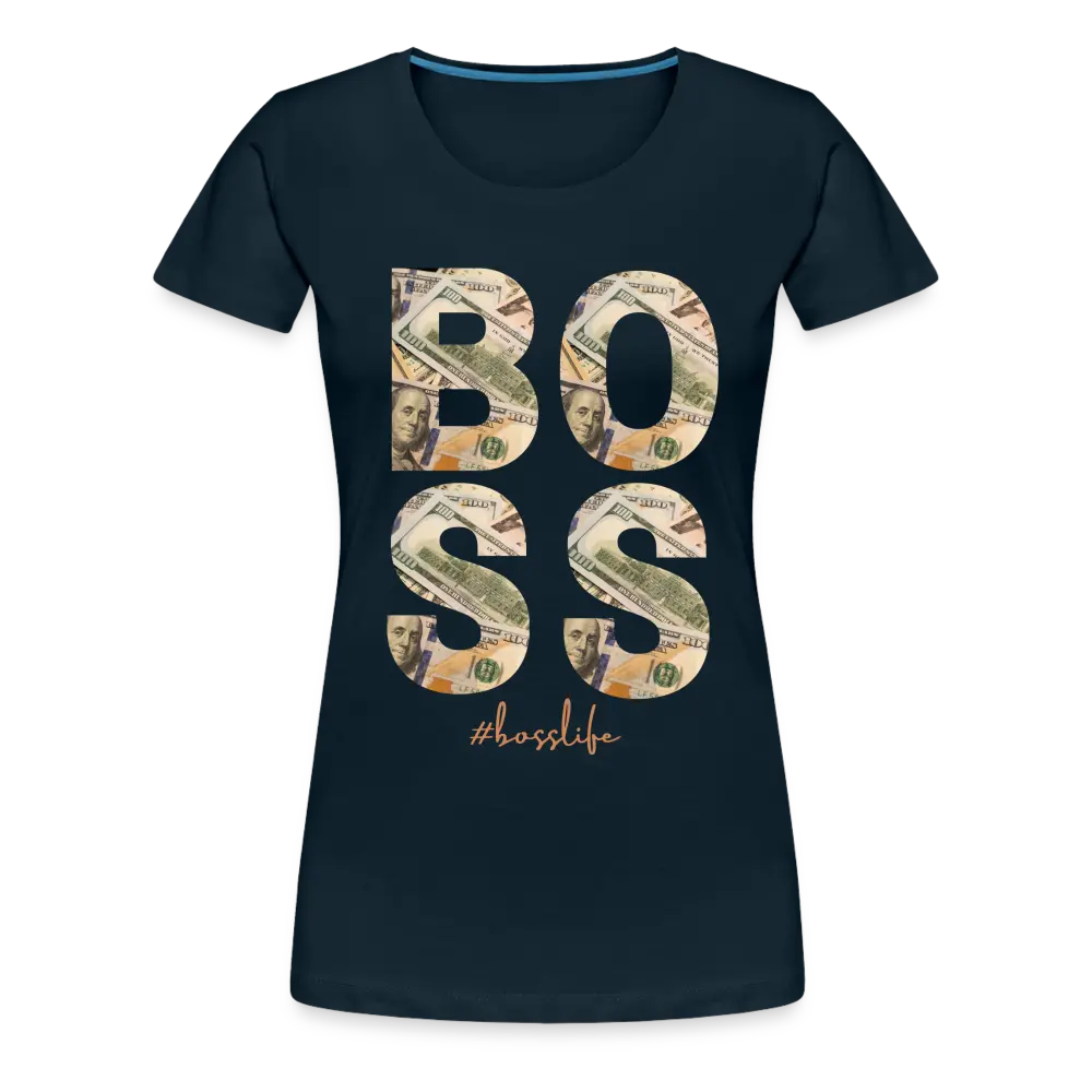 Boss Life T Shirt (Queens) - deep navy