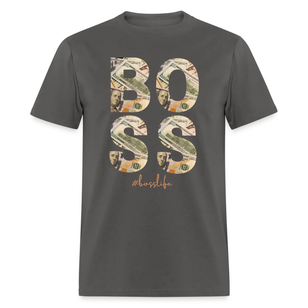 Boss Life T Shirt (Kings) - charcoal