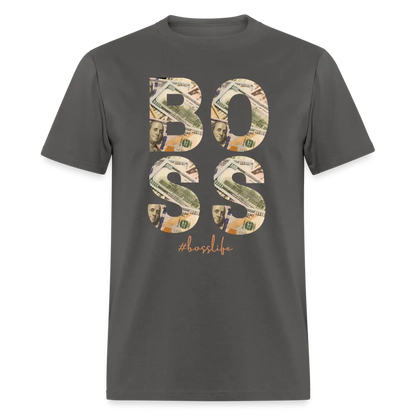 Boss Life T Shirt (Kings) - charcoal