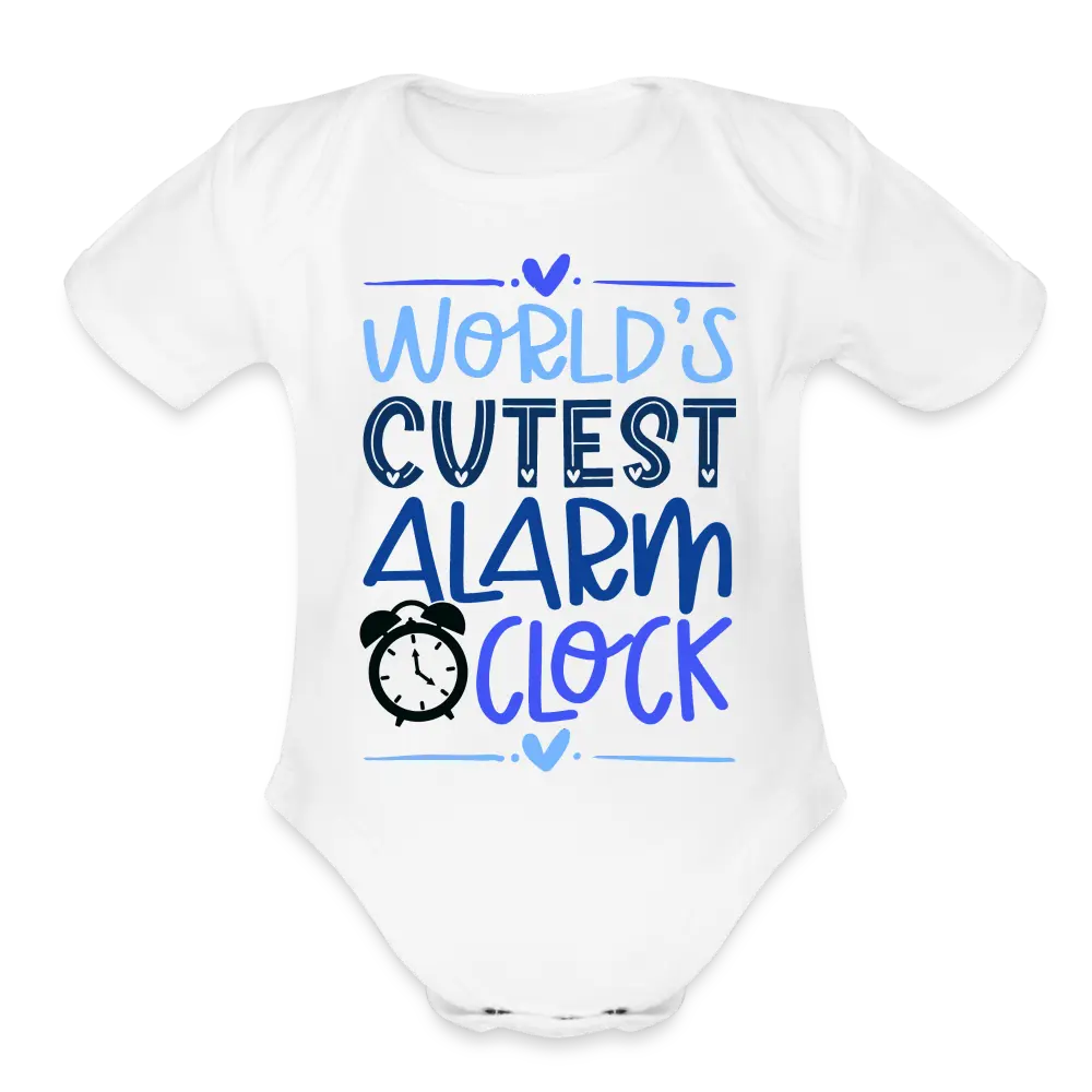 Cutest Alarm Onesie - white