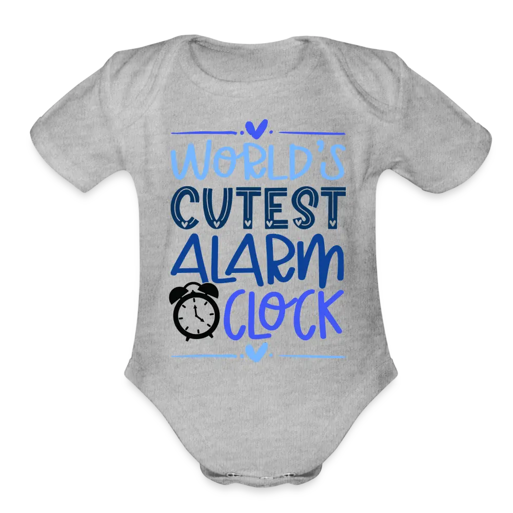 Cutest Alarm Onesie - heather grey