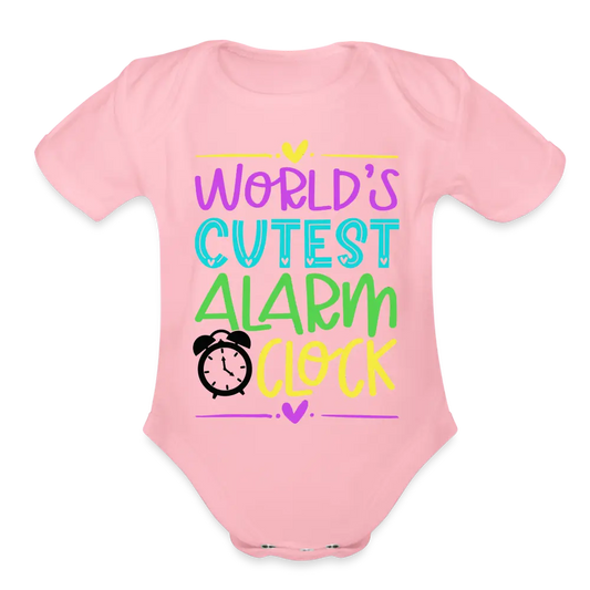 Cutest Alarm Onesie (Princess) - light pink