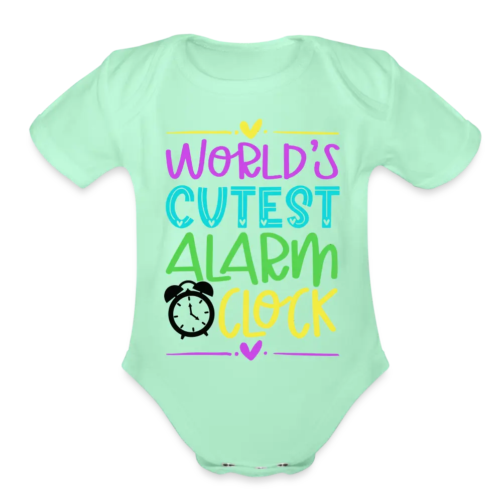 Cutest Alarm Onesie (Princess) - light mint