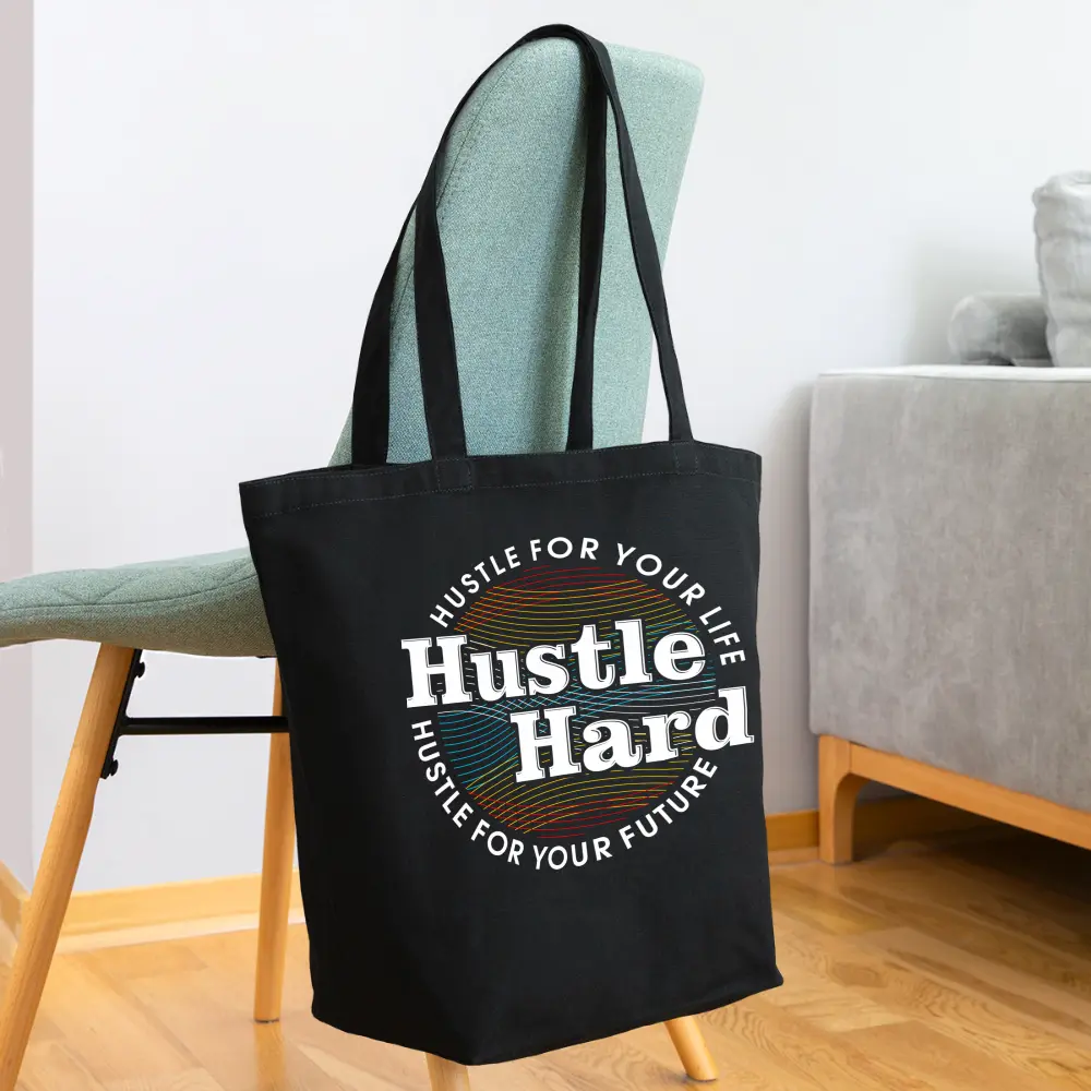 Hustle Hard Tote - black