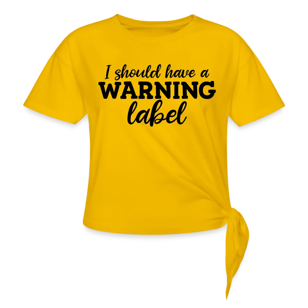 I Should Have A warning Tee - sun yellow