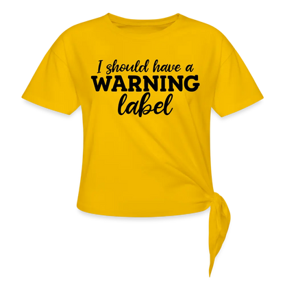 I Should Have A warning Tee - sun yellow