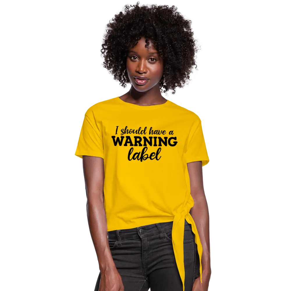 I Should Have A warning Tee - sun yellow