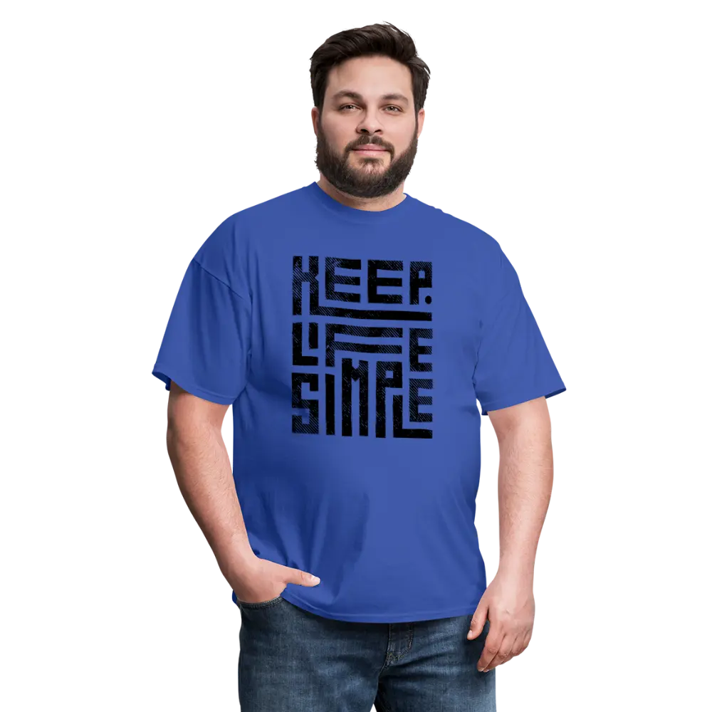 Keep Life Simple T-Shirt - royal blue