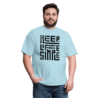 Keep Life Simple T-Shirt - powder blue