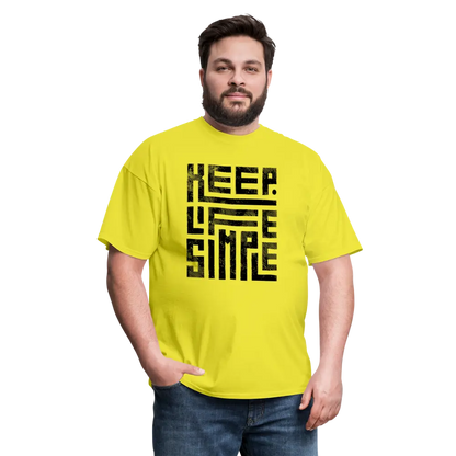 Keep Life Simple T-Shirt - yellow