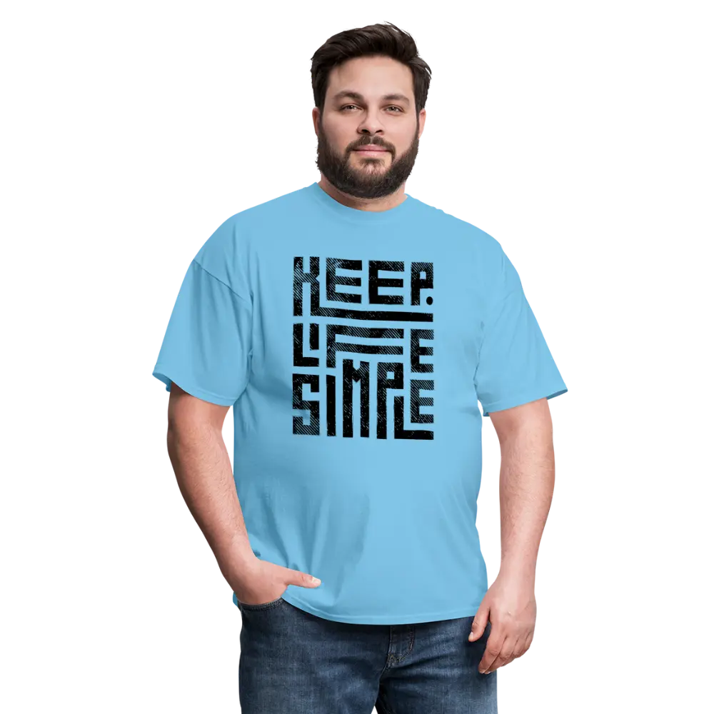 Keep Life Simple T-Shirt - aquatic blue