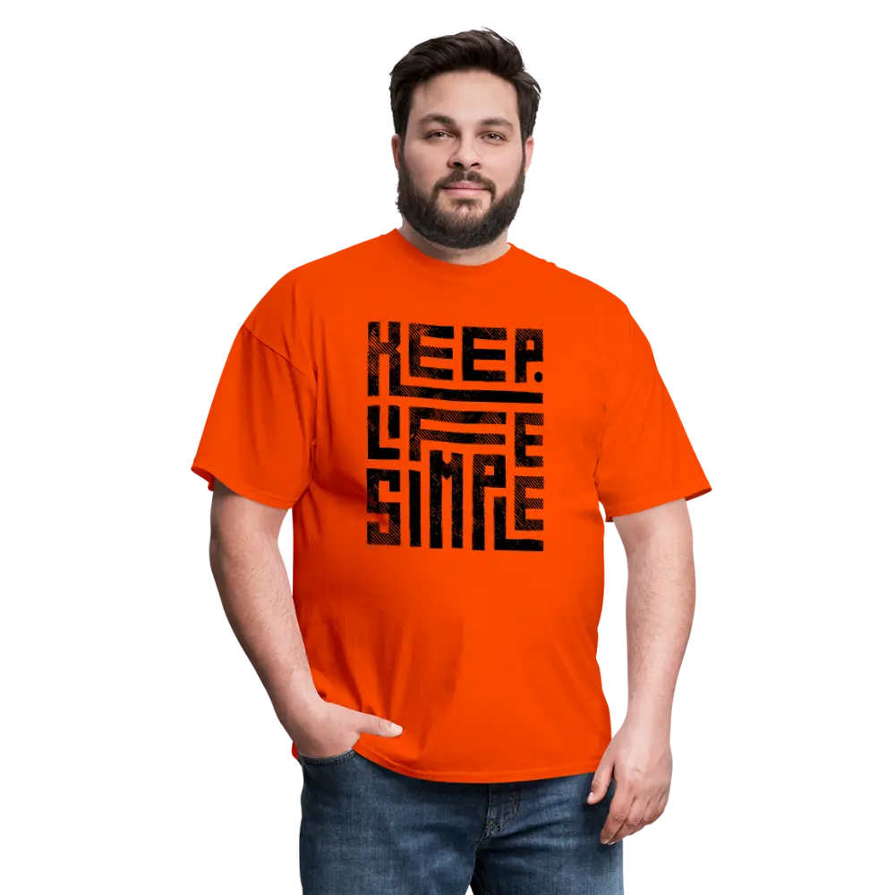 Keep Life Simple T-Shirt - orange