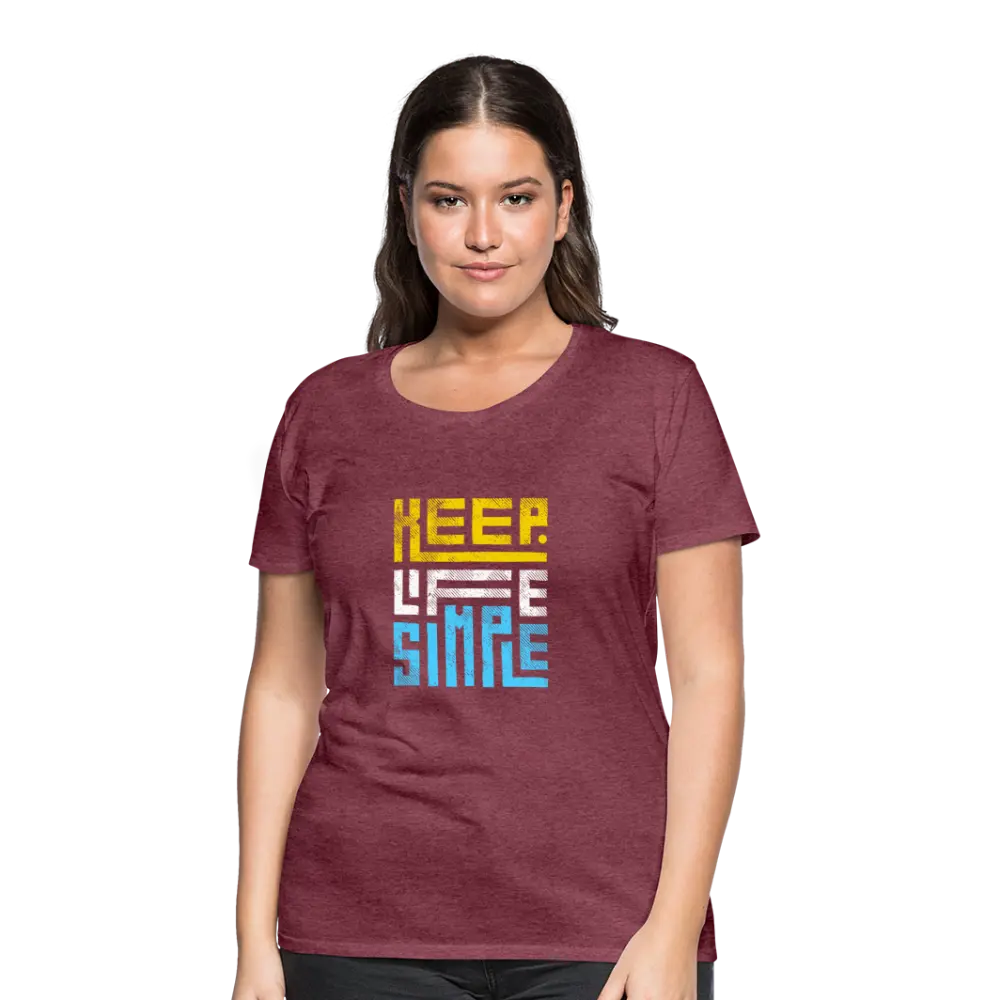 Keep Life Simple (Colored) - heather burgundy