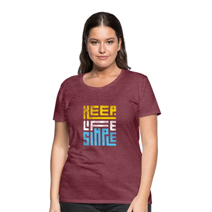 Keep Life Simple (Colored) - heather burgundy