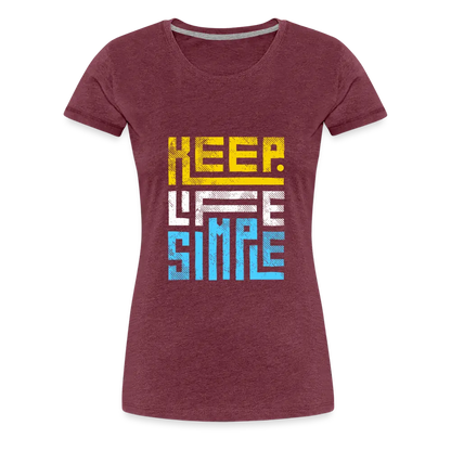 Keep Life Simple (Colored) - heather burgundy