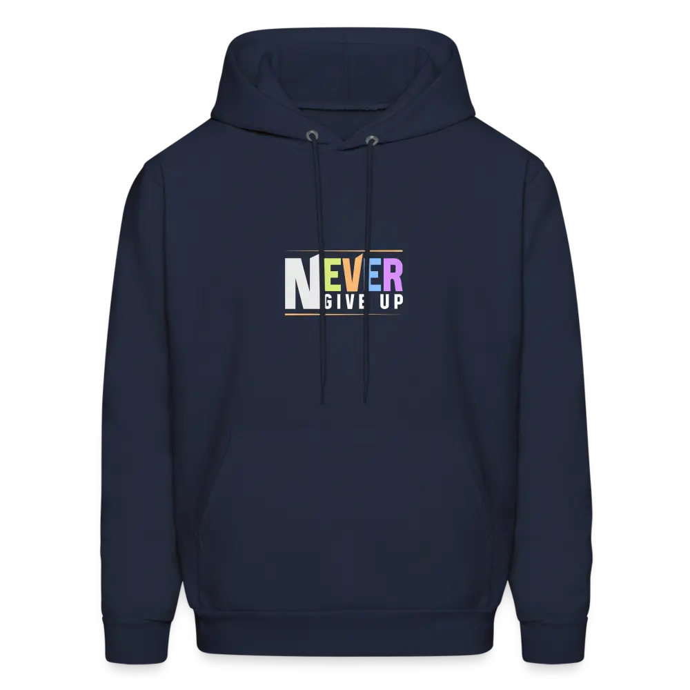 Never Give Up Hoodie - navy