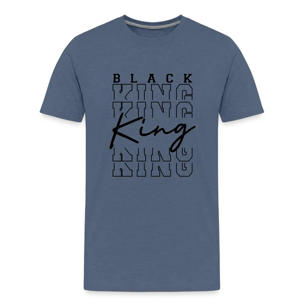 Black King Tee - heather blue