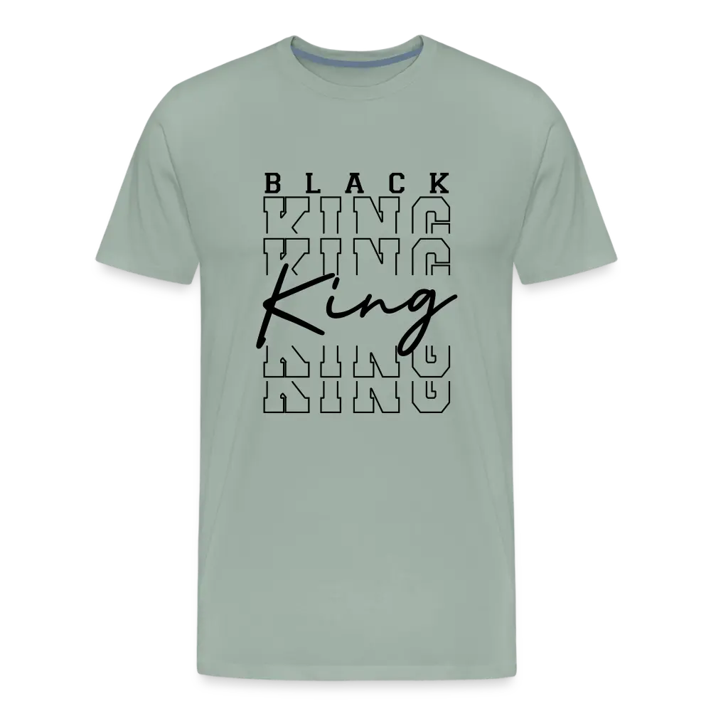 Black King Tee - steel green