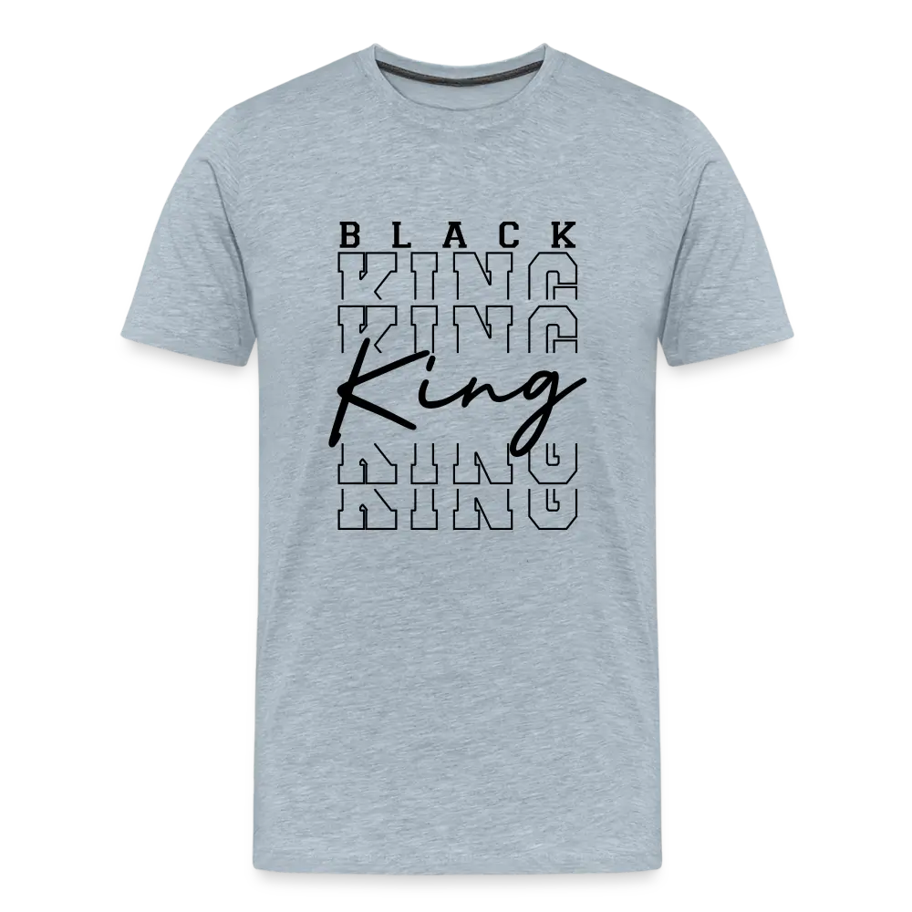 Black King Tee - heather ice blue