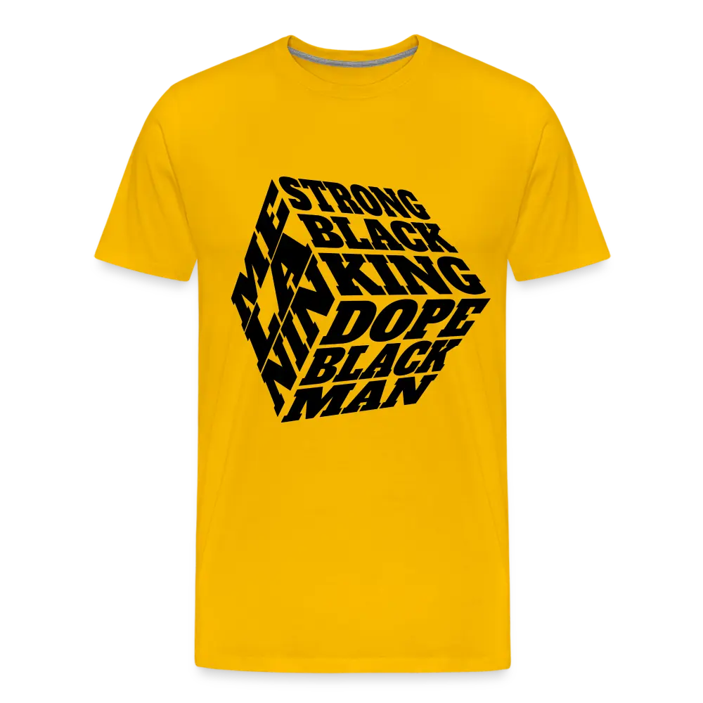 Stong Black & Dope T Shirt - sun yellow