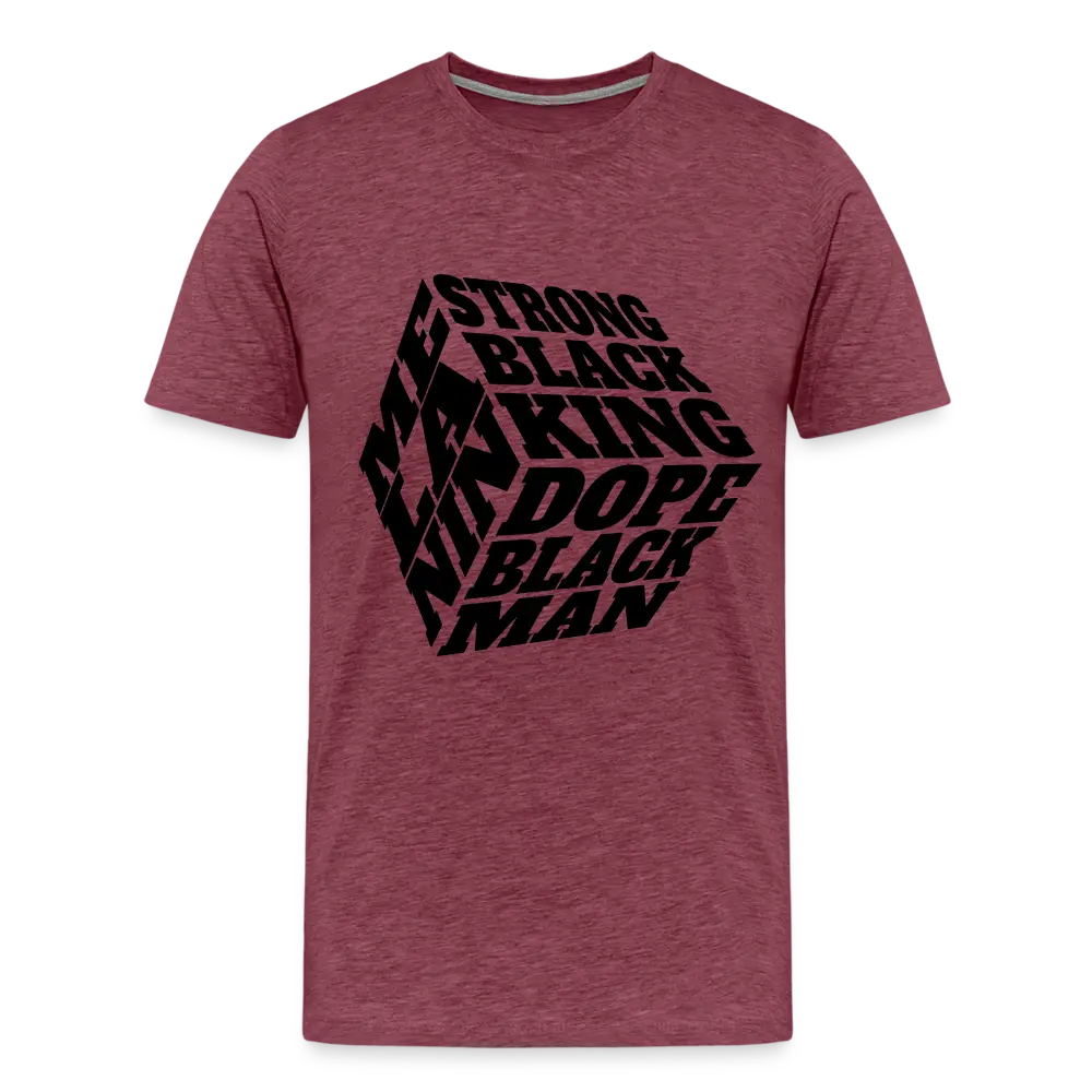 Stong Black & Dope T Shirt - heather burgundy