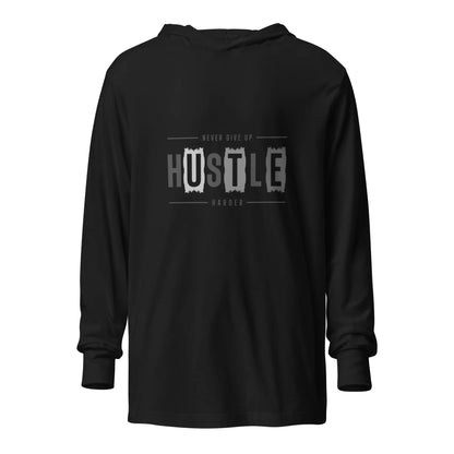 Never Give Up Hooded long-sleeve tee